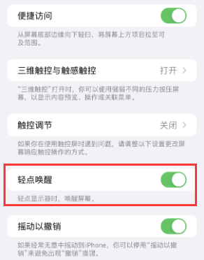 潜江苹果授权维修站分享iPhone轻点无法唤醒怎么办 