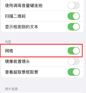 潜江苹果手机维修网点分享iPhone如何开启九宫格构图功能 