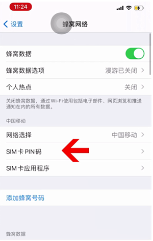 潜江苹果14维修网分享如何给iPhone14的SIM卡设置密码 