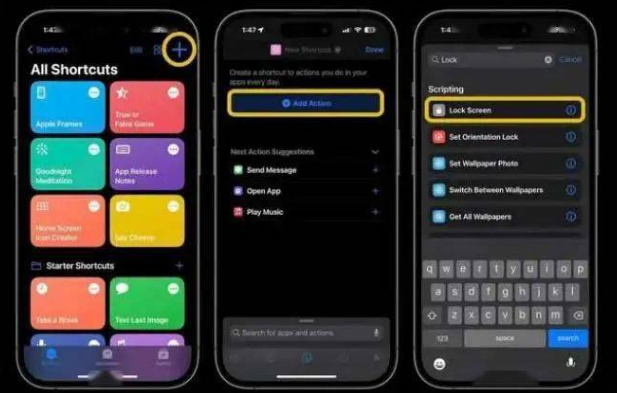 潜江苹果14锁屏维修店分享iPhone14升级iOS16.4后如何创建锁屏快捷方式 